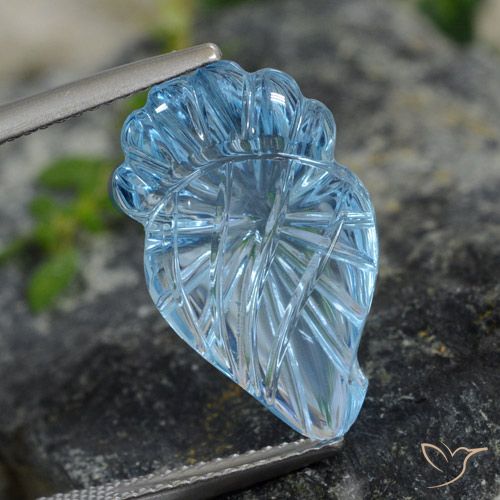 9.99ct 자연스러운 하늘색 황옥, 팬시한, 투명한