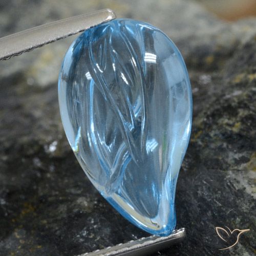 7.25ct 자연스러운 스위스 블루 황옥, 팬시한, 투명한