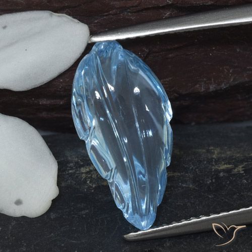 6.11ct 자연스러운 하늘색 황옥, 팬시한, 투명한