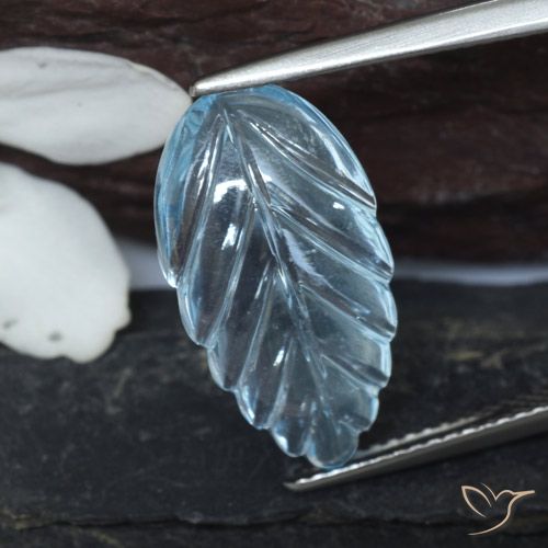 6.89ct 자연스러운 스위스 블루 황옥, 팬시한, 투명한