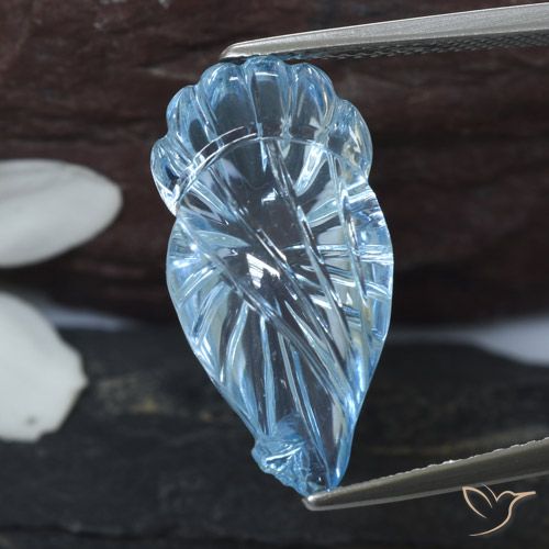 12.84ct 자연스러운 스위스 블루 황옥, 팬시한, 투명한