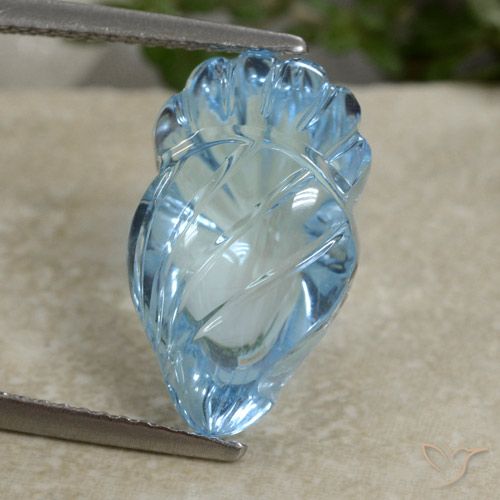 10.34ct 자연스러운 스위스 블루 황옥, 팬시한, 투명한