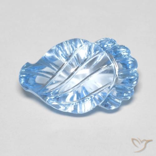 11.55ct 자연스러운 하늘색 황옥, 팬시한, 투명한