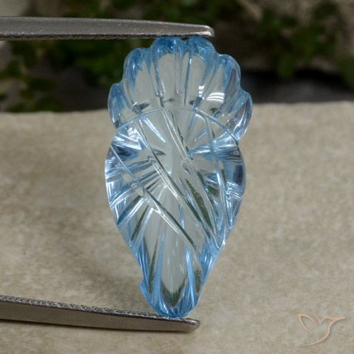 11.59ct 자연스러운 하늘색 황옥, 팬시한, 투명한