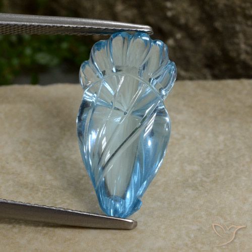 11.26ct 자연스러운 하늘색 황옥, 팬시한, 투명한
