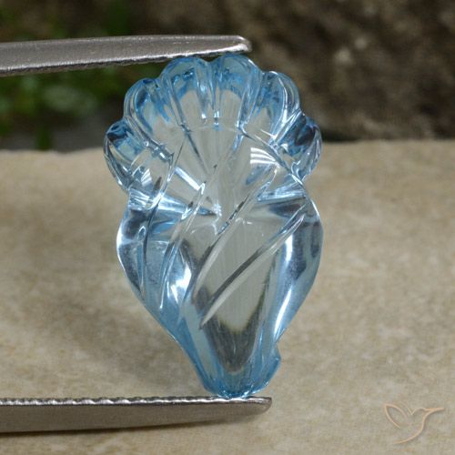 9.14ct 자연스러운 하늘색 황옥, 팬시한, 투명한