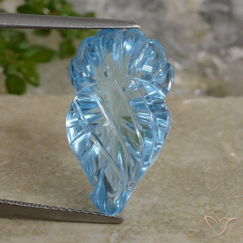13.48ct 자연스러운 스위스 블루 황옥, 팬시한, 투명한