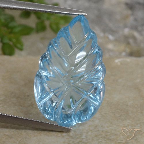 12.71ct 자연스러운 하늘색 황옥, 팬시한, 투명한