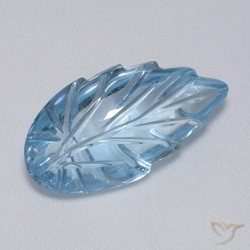 15.56ct 자연스러운 하늘색 황옥, 팬시한, 투명한
