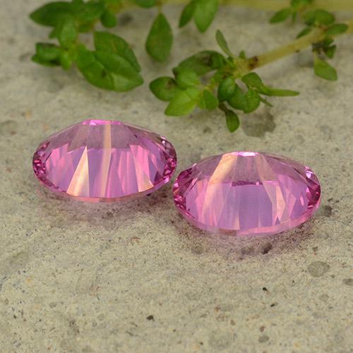 4.51캐럿 천연 핫핑크 토파즈 보석, 타원형 컷, 9.2×7.1 mm, VS