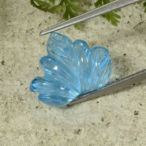 6.98ct 자연스러운 스위스 블루 황옥, 팬시한, 투명한