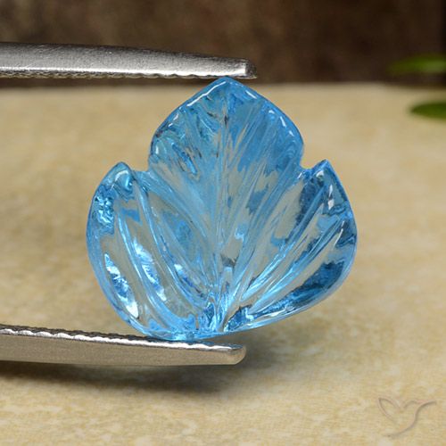 5.41ct 자연스러운 스위스 블루 황옥, 팬시한, 투명한