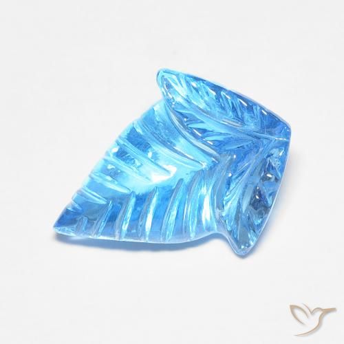 6.93ct 자연스러운 스위스 블루 황옥, 팬시한, 투명한