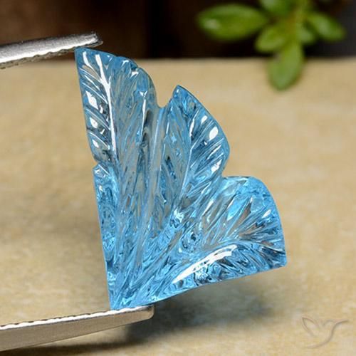 11.40ct 자연스러운 스위스 블루 황옥, 팬시한, 투명한