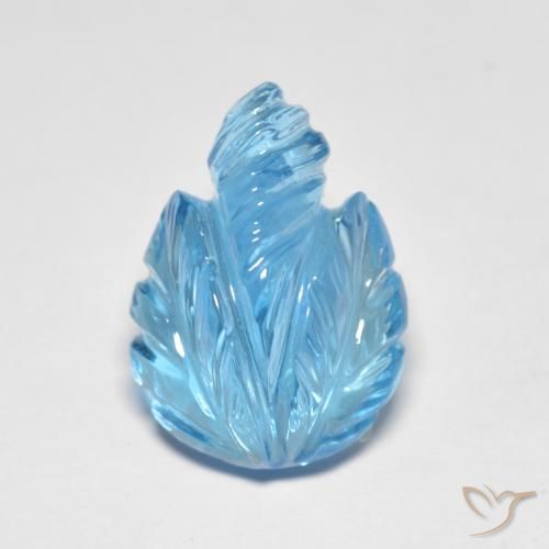 13.69ct 자연스러운 스위스 블루 황옥, 팬시한, 투명한