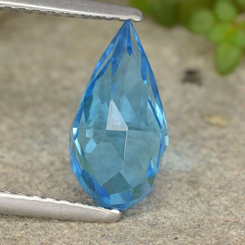 2.70ct 자연스러운 스위스 블루 황옥, 브리올레트, VVS-VS