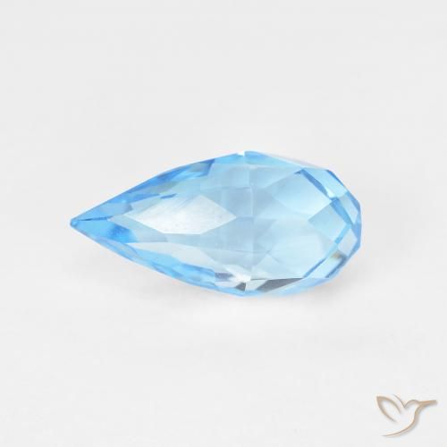 2.77ct 자연스러운 스위스 블루 황옥, 브리올레트, VVS-VS