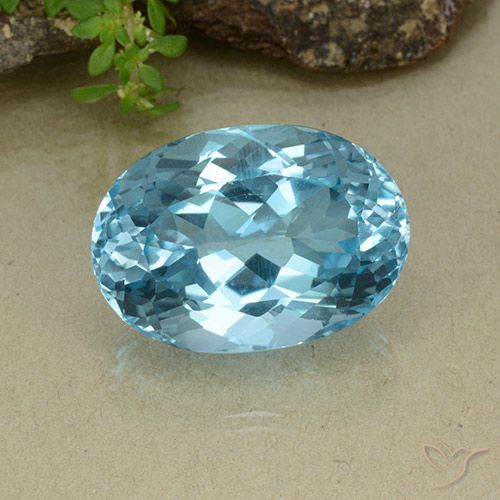 43.06ct 자연스러운 스위스 블루 황옥, 타원형, VVS-VS
