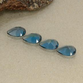3.07캐럿 천연 런던 블루 토파즈 보석, 배 모양, 6.9×5 mm, VVS-VS