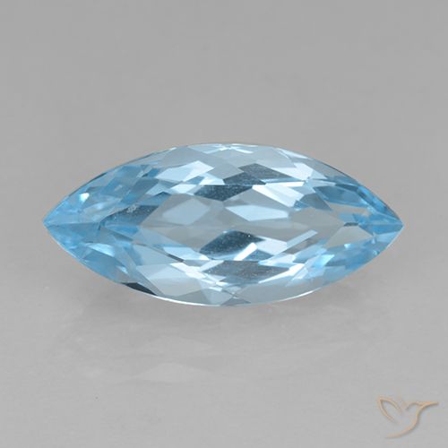 3.93ct 자연스러운 하늘색 황옥, 보석, VVS
