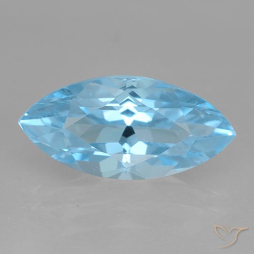 4.17ct 자연스러운 스위스 블루 황옥, 보석, VS