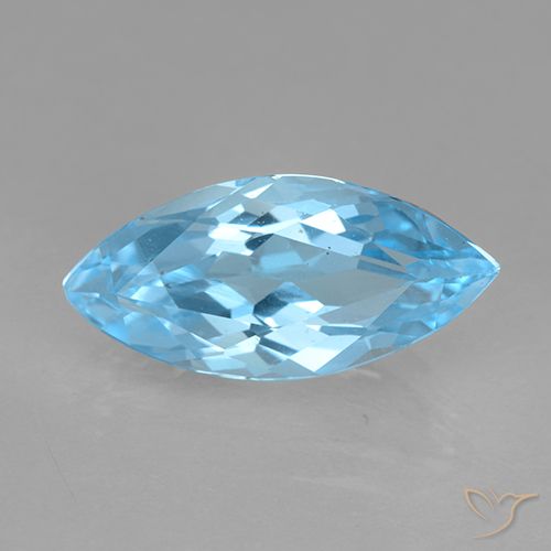 3.70ct 자연스러운 하늘색 황옥, 보석, VVS
