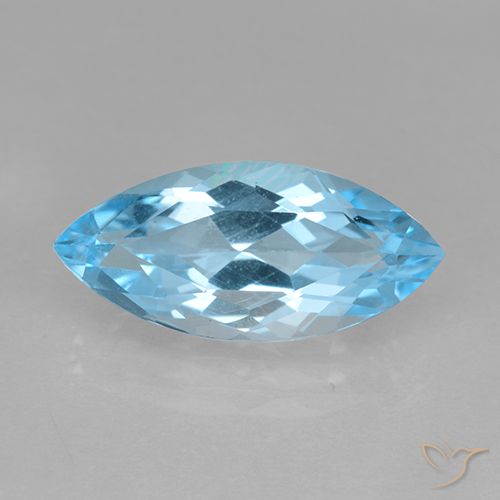 3.47ct 자연스러운 스위스 블루 황옥, 보석, VVS