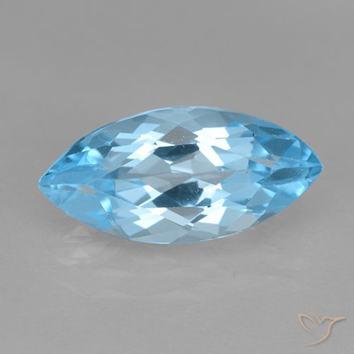 4.07ct 자연스러운 하늘색 황옥, 보석, VVS-VS