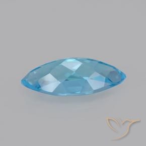 3.67캐럿 천연 스위스 블루 황옥, 보석, VVS
