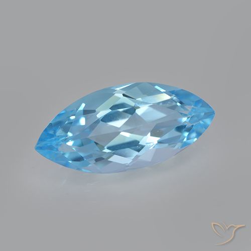 3.68ct 자연스러운 스위스 블루 황옥, 보석, VVS-VS