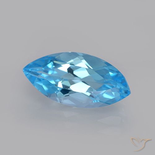 3.70ct 자연스러운 스위스 블루 황옥, 보석, VVS