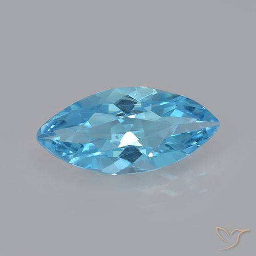 3.34ct 자연스러운 스위스 블루 황옥, 보석, VVS