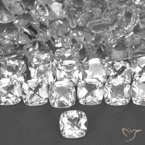 0.49ct 자연스러운 하얀색 황옥, 방석, VVS-VS
