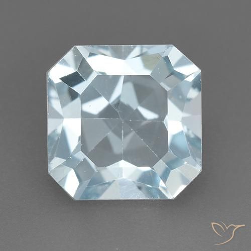 2.91ct 자연스러운 하늘색 황옥, 에메랄드 컷, VVS-VS
