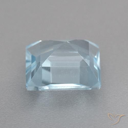 2.55캐럿 천연 하늘색 황옥, 정사각형, VVS