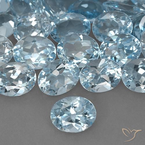 2.31ct 자연스러운 하늘색 황옥, 타원형, VVS-VS