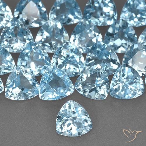 1.38ct 자연스러운 하늘색 황옥, 일조, VS
