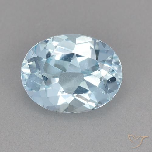 2.32ct 자연스러운 하늘색 황옥, 타원형, VVS-VS