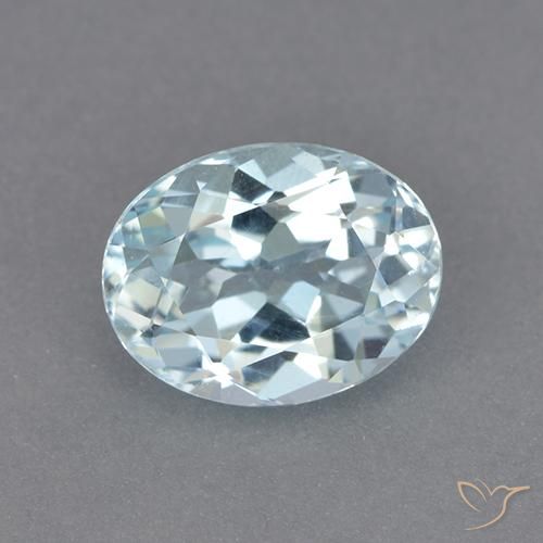 2.36ct 자연스러운 하늘색 황옥, 타원형, VVS-VS