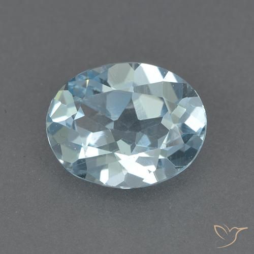 2.24ct 자연스러운 하늘색 황옥, 타원형, VVS-VS