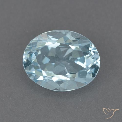 2.36ct 자연스러운 하늘색 황옥, 타원형, VVS-VS