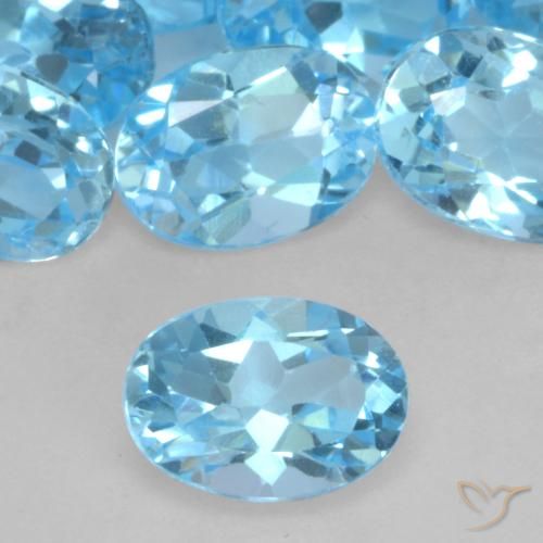 0.99ct 자연스러운 스위스 블루 황옥, 타원형, VVS-VS