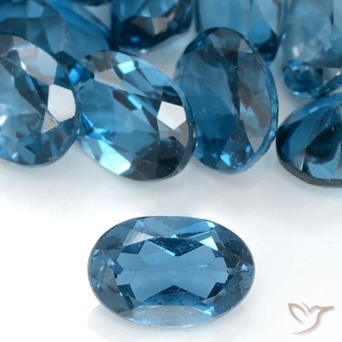 0.91ct 자연스러운 런던 블루 황옥, 타원형, VVS-VS