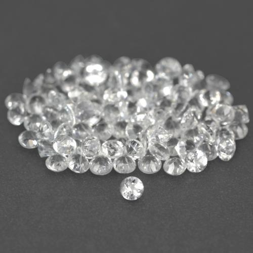 1.03캐럿 천연 화이트 토파즈 보석, 라운드 컷, 1.21 mm, VS