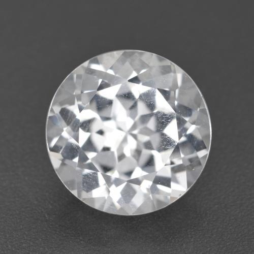 4.23캐럿 천연 화이트 토파즈, 라운드 컷, 9.77 mm, VVS-VS