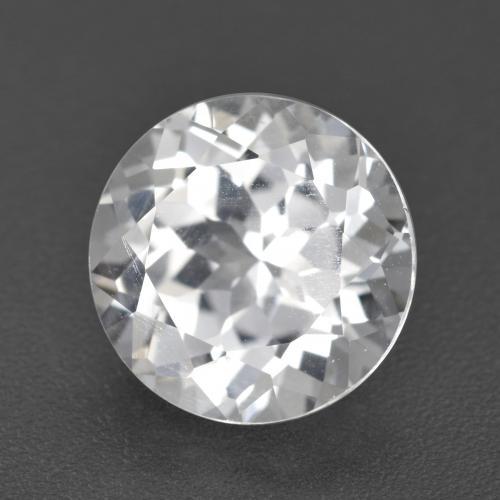 4.23캐럿 천연 화이트 토파즈, 라운드 컷, 9.77 mm, VVS-VS