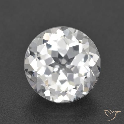3.60ct 자연스러운 하얀색 황옥, 둥근, VVS-VS