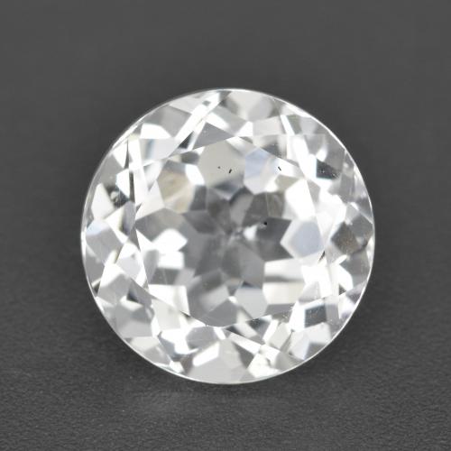 4.53캐럿 천연 클리어 화이트 토파즈, 라운드 컷, 9.95 mm, VVS