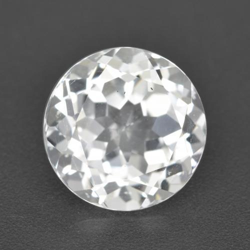 4.53캐럿 천연 클리어 화이트 토파즈, 라운드 컷, 9.95 mm, VVS