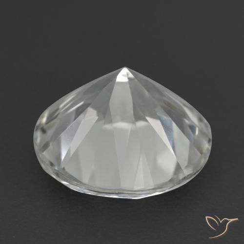 4.28캐럿 천연 화이트 토파즈, 라운드 컷, 10.01 mm, VVS-VS